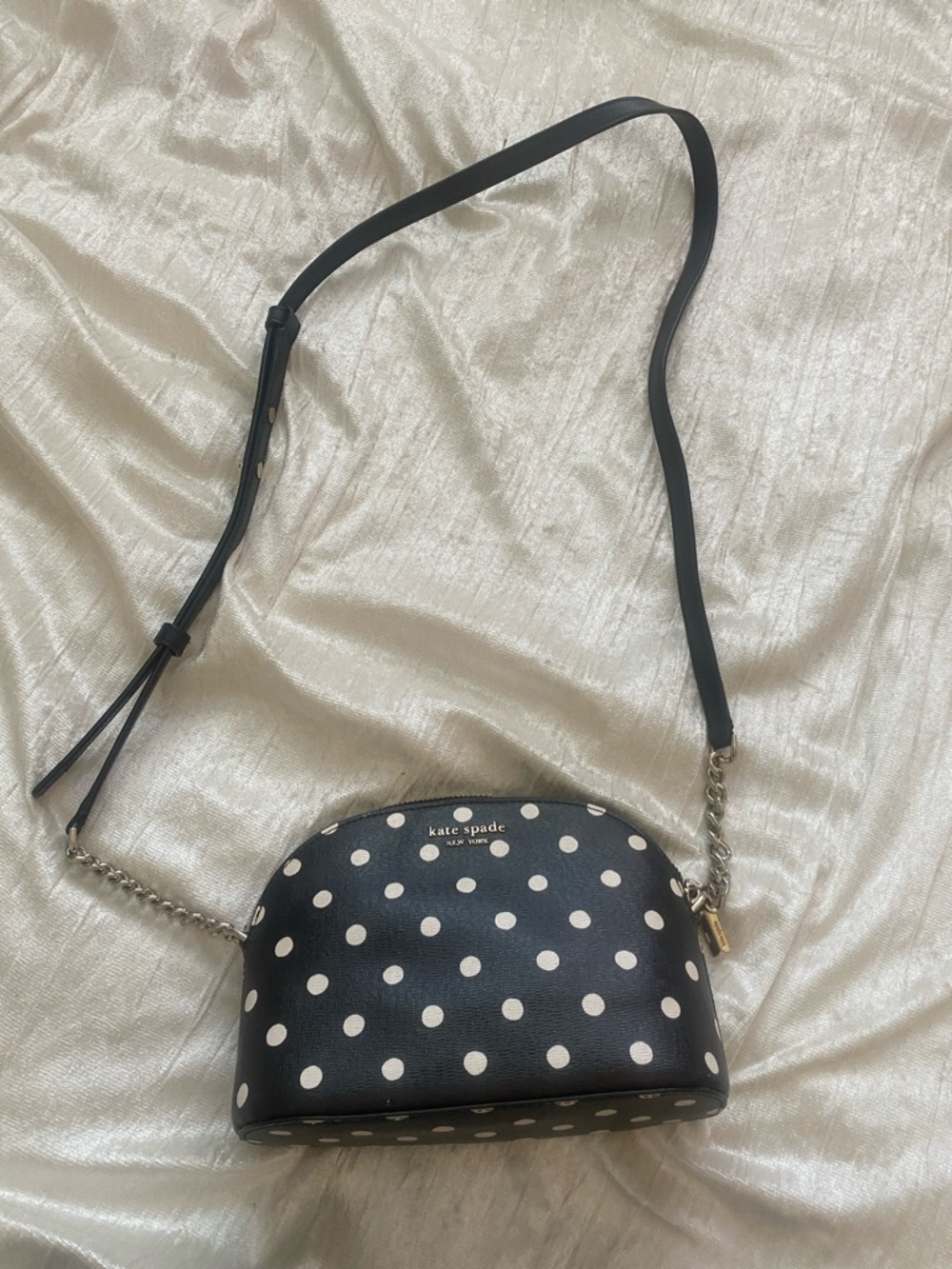 kate spade Black and White Polka Dot Crossbody Bag